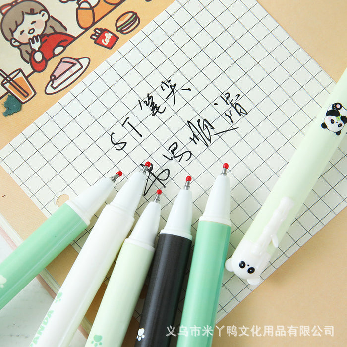 Wholesale Plastic Panda Cartoon Clickable Gel Pen for Students MOQ≥2