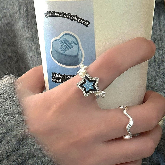 Wholesale Star smiley face ring all-match bracelet ring