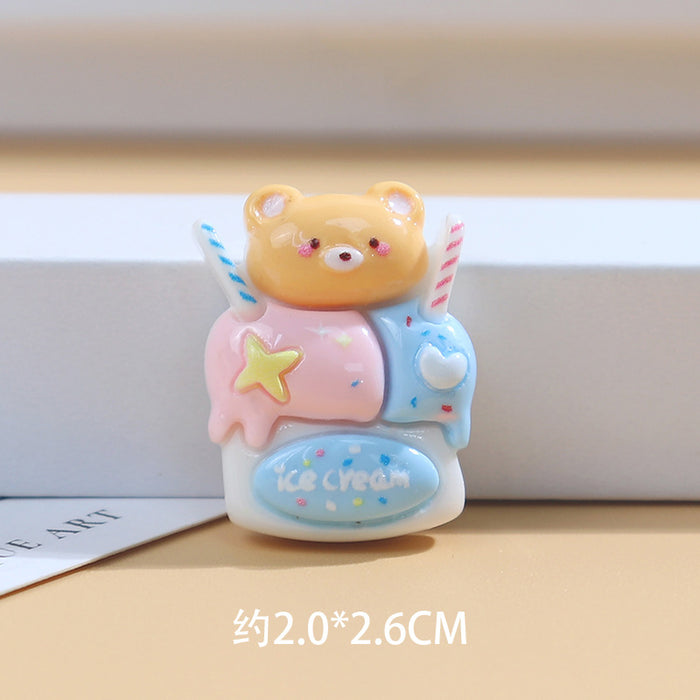 Wholesale Bear Girl Glossy Series Cream Glue Mobile Phone Case Material Stationery Box Headband Jewelry