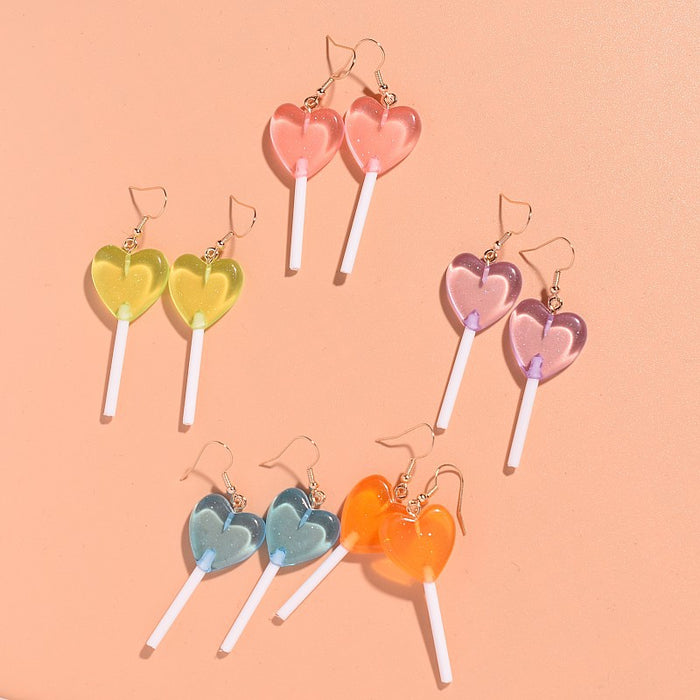 Wholesale Personalized earrings heart-shaped long handmade earrings