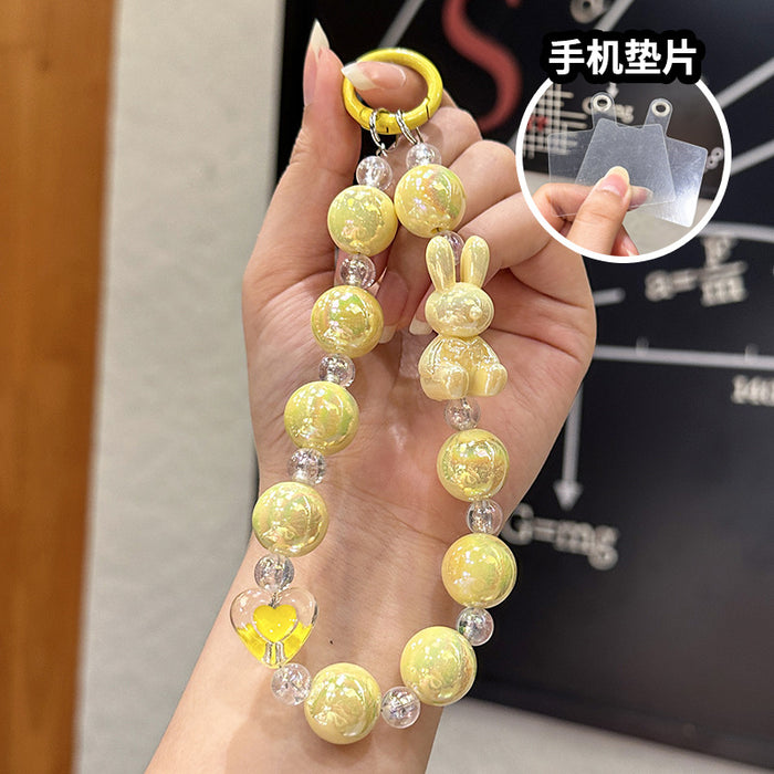 Wholesale Beaded Acrylic Keychain DIY Small Pendant Key Hanging Decoration Car Keychain