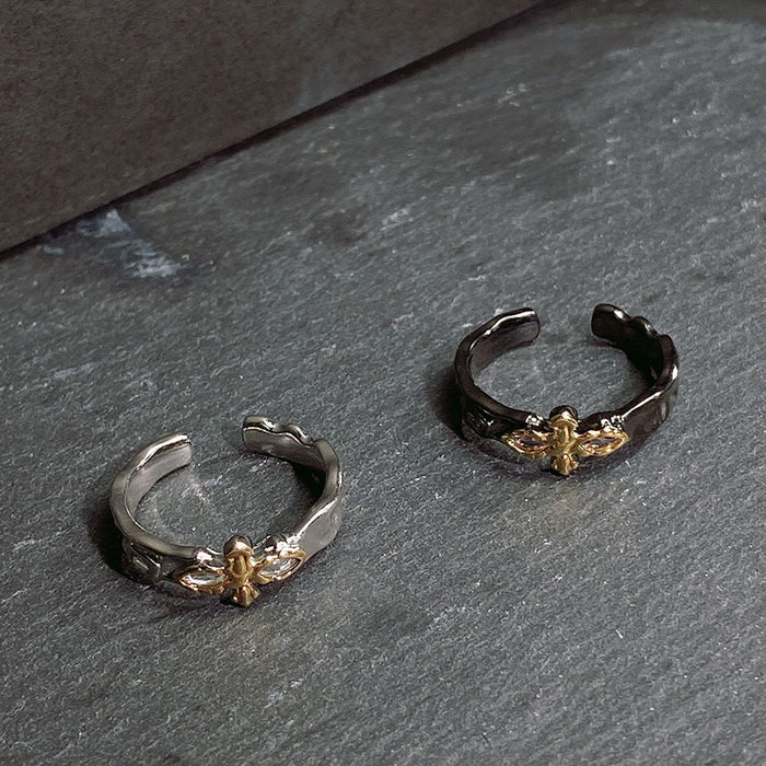 Wholesale Open ring with niche design, cross, high-end feel, simple and minimalist index finger ring