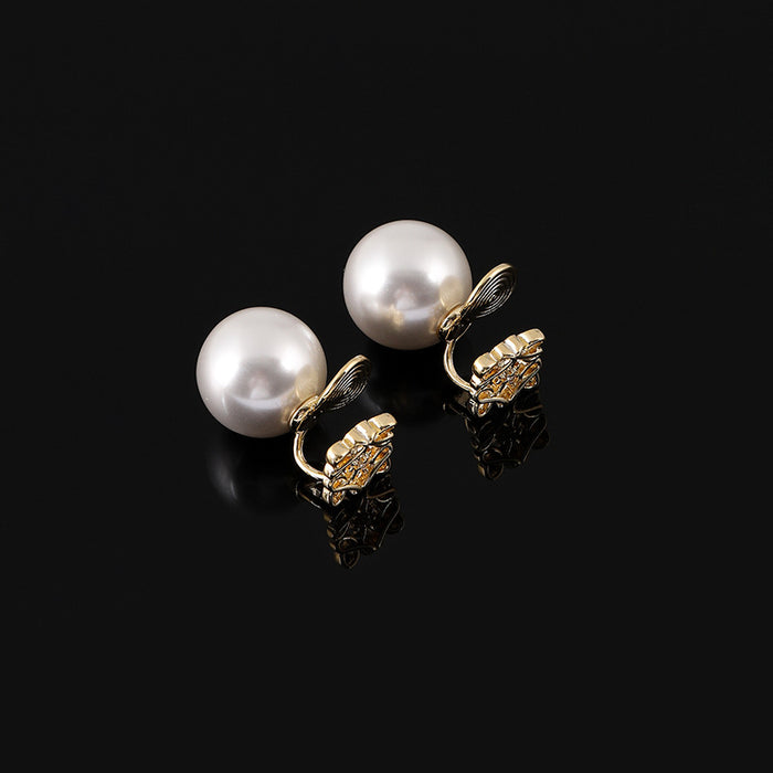 Wholesale Pearl Ear Clip Square Earrings Unique Earrings Gift