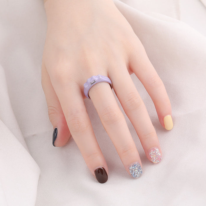 Wholesale Cute smiley face ring