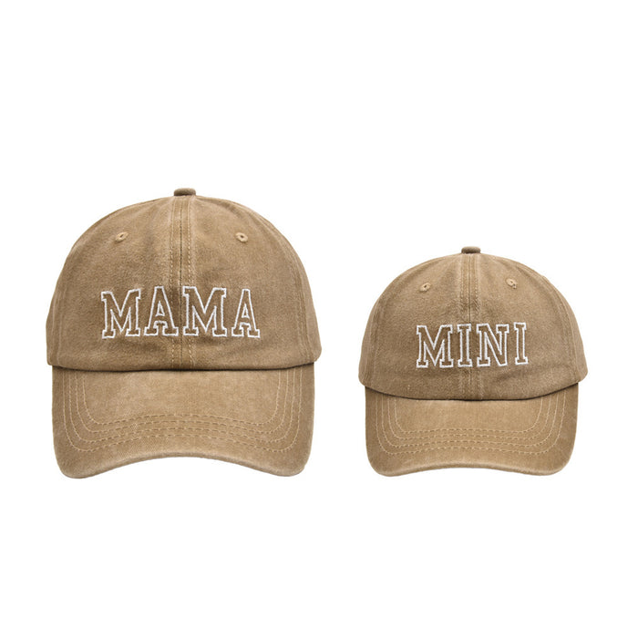 Wholesale Embroidered Letters MAMA MINI Parent-child Washed Cotton Baseball Cap JDC-FH-Shengn009