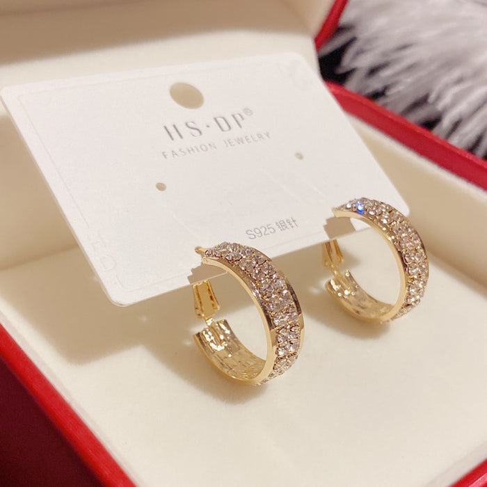 Wholesale Copper Diamond Earrings JDC-ES-HanDu001