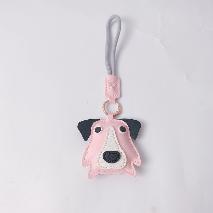 Wholesale PU Dog Keychain Pendant Cute Border Collie Husky Schnauzer Street Style Fashion Accessory