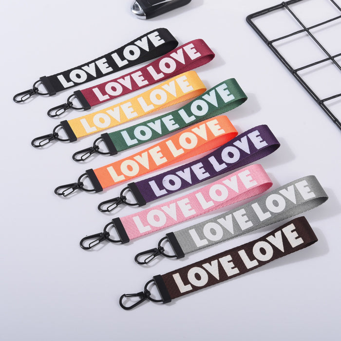 Wholesale Random LOVE Ribbon Keychain JDC-KC-JunL003