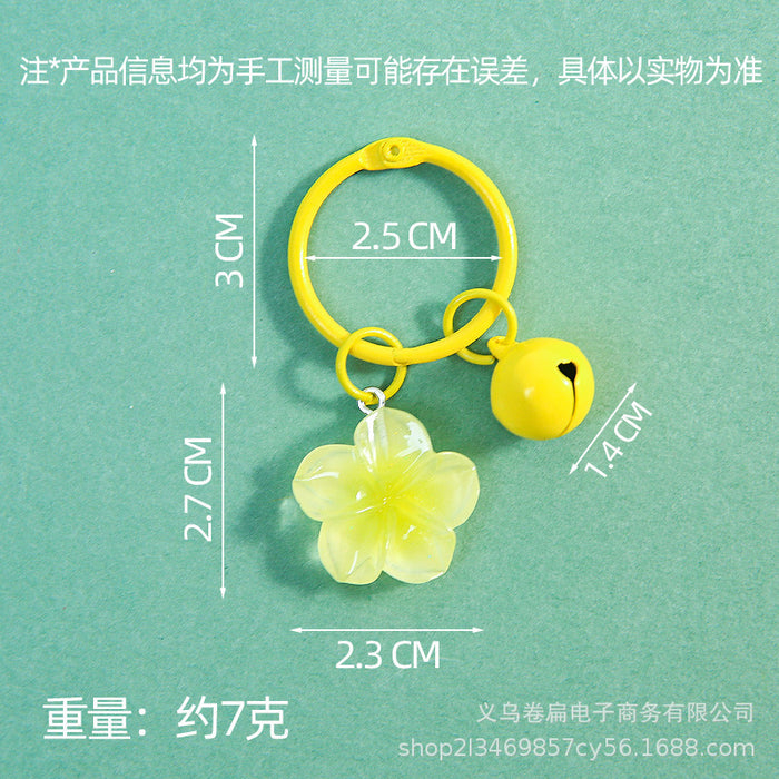 Wholesale Plastic Resin Keychain Card Ring Bell Charm Cute Style Bag Charm DIY Craft Accessory