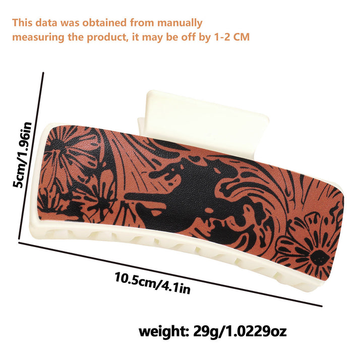 Wholesale multi-color red and black vortex flower square Hair Clips