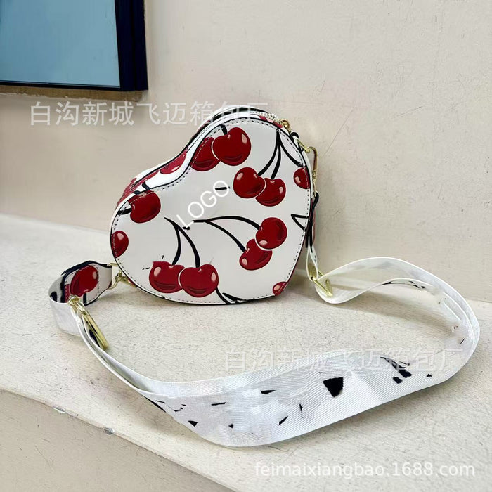 Wholesale Cute heart-shaped cartoon pattern large-capacity commuter crossbody shoulder bag