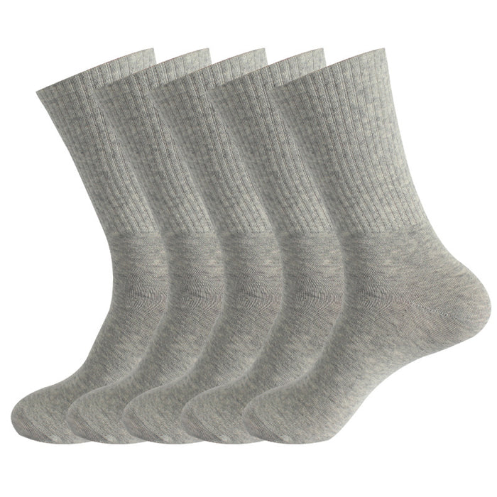 Wholesale High elastic calf socks, running sports socks, plus size solid color mid tube socks
