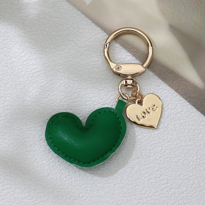 Wholesale Leather Love Earphone Bag Key Chain Luggage Bag School Bag Small Pendant