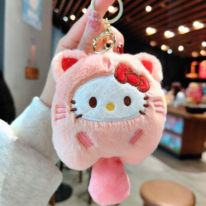 Wholesale Cute plush keychain pendant cartoon doll ornaments key chain claw machine gift
