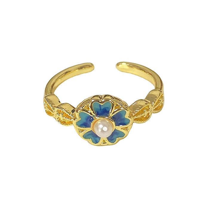 Wholesale Retro gradient open ring, unique personality, index finger ring, niche layered ring