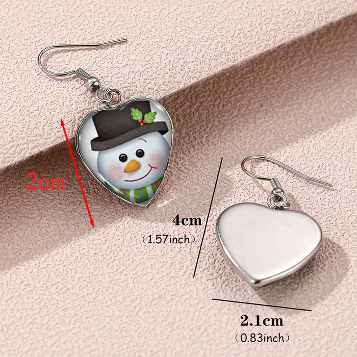 Wholesale Independence Day Stainless Steel Time Gem Love Earrings JDC-ES-KaLu005