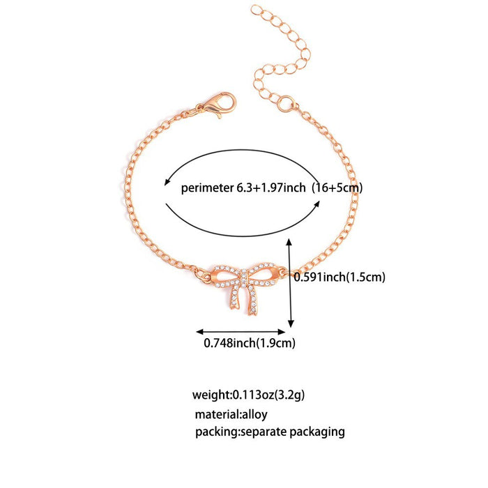 Wholesale bow bracelet women's jewelry all-match bracelet small fresh diamond bracelet