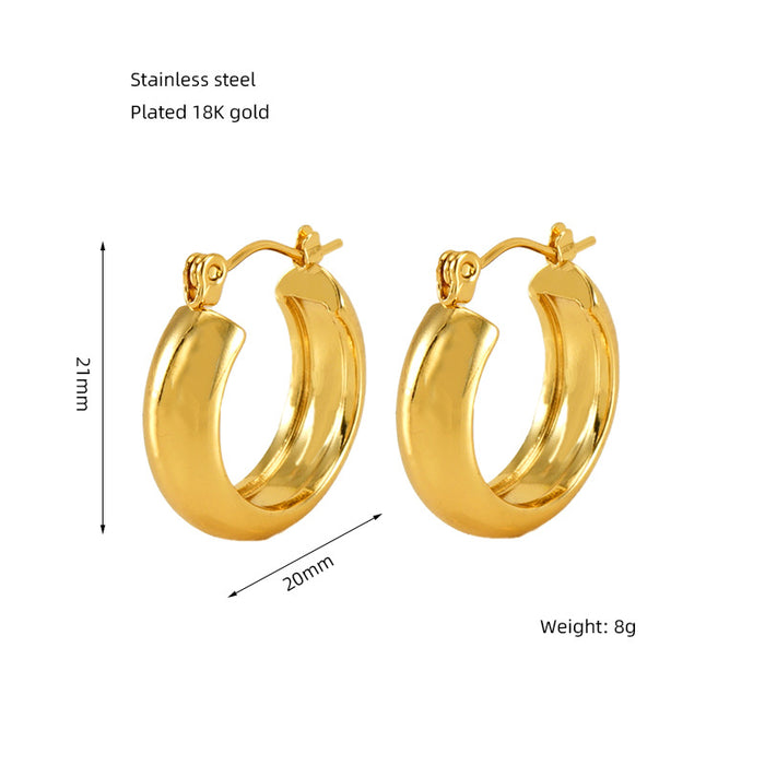 Wholesale women's horseshoe buckle C- shaped irregular earrings