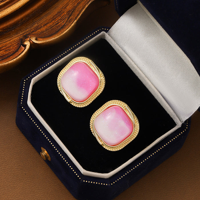 Wholesale earrings simple retro pink clouds small jewelry