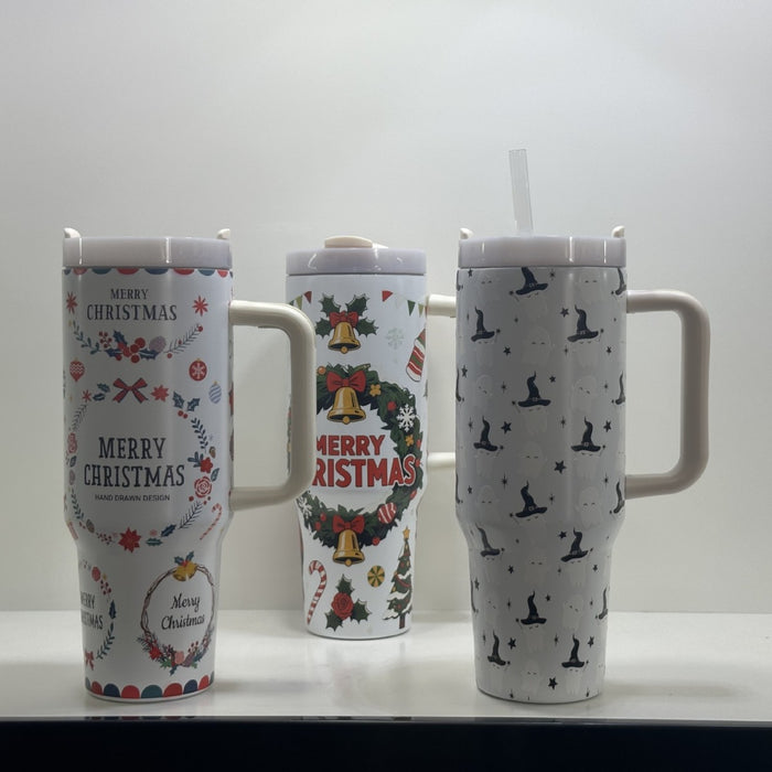 Wholesale 304 Stainless Steel Glow in the Dark 40oz Insulated Tumbler with Handle MOQ≥2