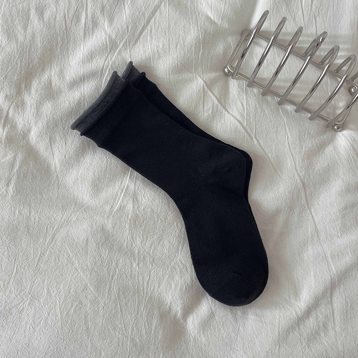 Wholesale Stacked socks versatile mid tube socks boneless rolled edge length tube socks