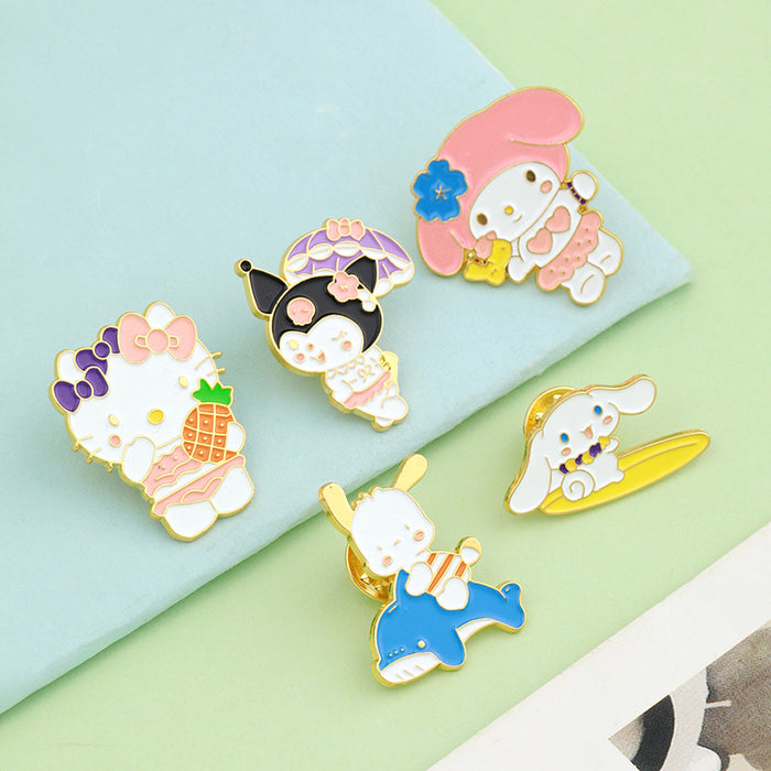 Wholesale Cute Cartoon Metal Brooch Bag Badge Personalized Badge