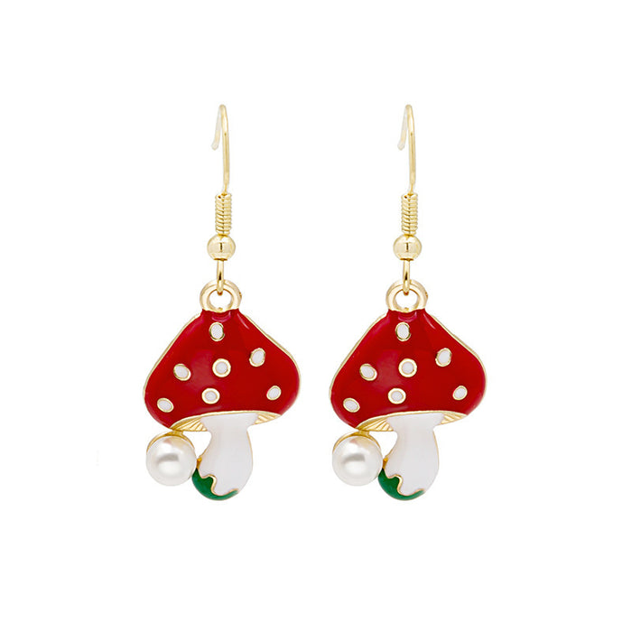 Wholesale Animal Fruit Earrings Cute Mushroom Leaf Acrylic Earrings JDC-ES-MDD100