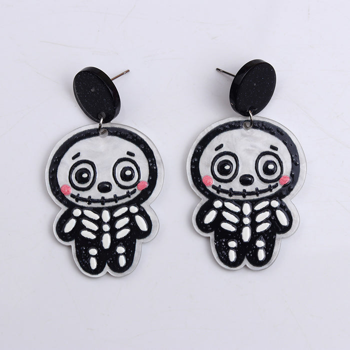 Wholesale  earrings earrings personality skeleton  web ghost mummy earrings earrings