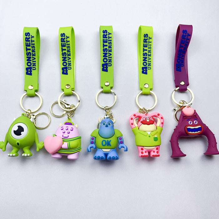 Wholesale Cartoon One-eyed Keychain Pendant Cute Keychain Silicone Doll Monsters University Series Pendant JDC-KC-YaEn004