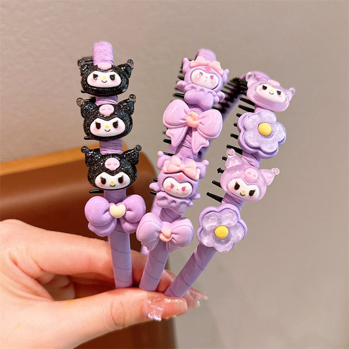 Wholesale Cute Cartoon Non-slip Toothed Fabric Headband JDC-HD-Jiangx001