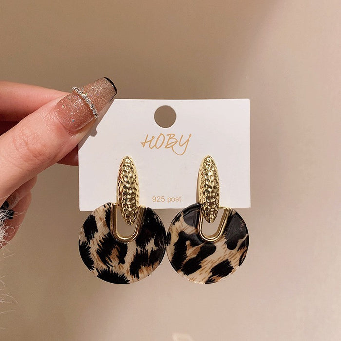 Wholesale Silver Acrylic Square Geometric Earrings High Sense Niche Personality Simple Earrings