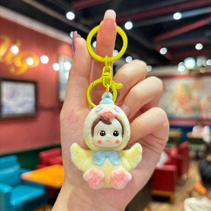 Wholesale Cute Flower Blossom Demon Special Bright Keychain Student Backpack Hanging Couple Car Key Chain Small Gift