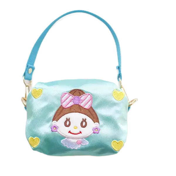 Wholesale Cartoon Embroidery Wallet Key Pouch with Curly Hair Girl Design