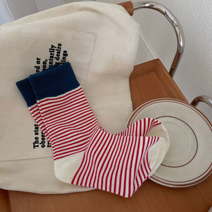 Wholesale Stacked socks, striped socks, college style tube socks