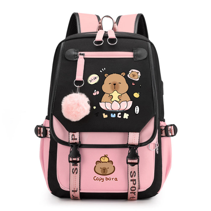 Wholesale Cute cartoon large-capacity backpack bag for boys and girls in elementary and middle school.
