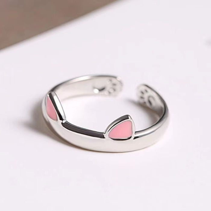 Wholesale Ring Alloy Cute Cat Ear Opening JDC-RS-YiY003