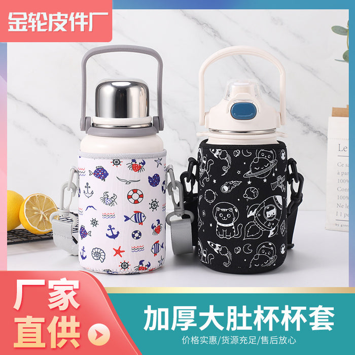 Wholesale Hiking Thermos Cup Set 900ml/1000ml Xile Dodge Little Fat Dwen Cup Set Diving Material Anti Fall Protection Set JDC-CH-JinLun006