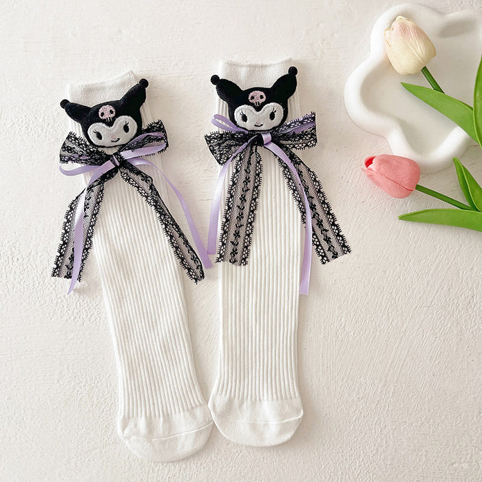 Wholesale Socks bow cartoon socks spring Lolita lace cotton socks