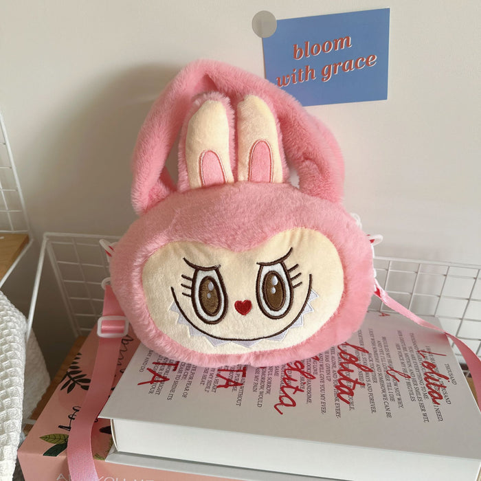 Wholesale Cartoon Cute Little Round Bag,  Cute Girl' s Autumn and Winter Hand-Carrying Mini Doll Bag,  Furry Cross-Body Coin Purse,  Grab Bag