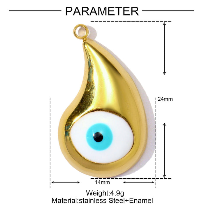 Wholesale Drip Oil Love Flower Star Moon Stainless Steel Pendant Necklace Eye Earrings Stainless Steel Jewelry Pendant