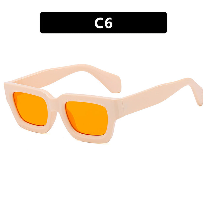 Wholesale Square small frame sunglasses, new fashionable sunglasses, personalized thick frame sunglasses