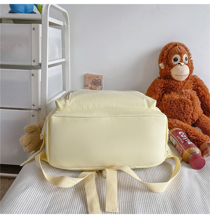 Wholesale Nylon Simple Fresh Solid Color Girls Backpack JDC-BP-YuanDuo020