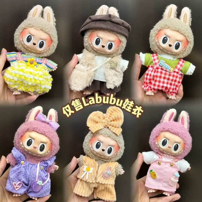Wholesale 17cm plush replacement set for mini doll clothing