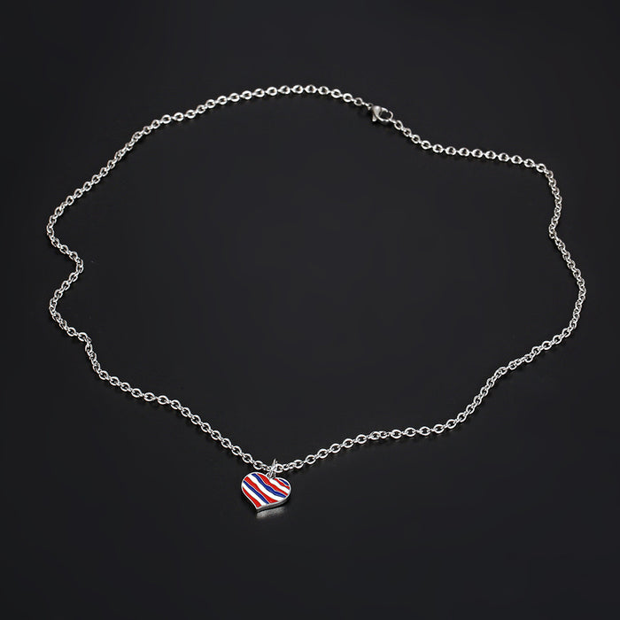 Wholesale Titanium Steel Heart Necklace JDC-NE-YiX006
