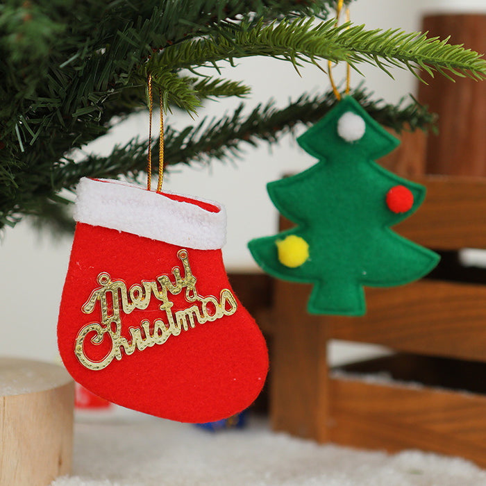 Wholesale Christmas Decoration Pendant Fabric Accessories Christmas Tree Decoration Pendant Doll Snowman Bell Pendant