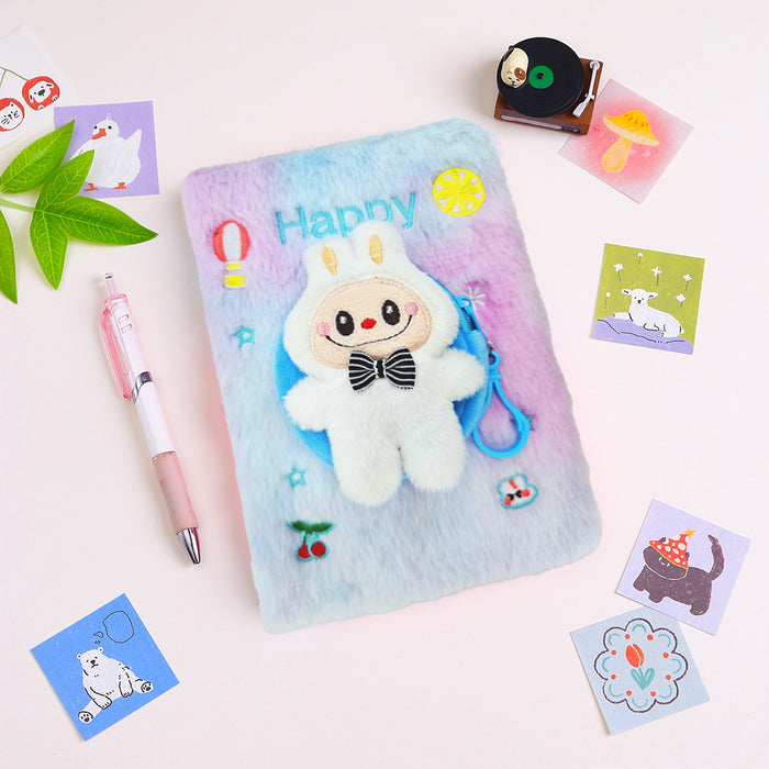 Wholesale Cute Cartoon Plush Notebook Creative Coin Purse