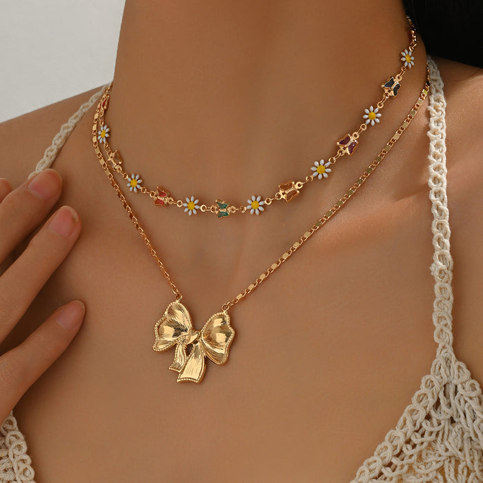 Wholesale Colorful butterfly  necklace