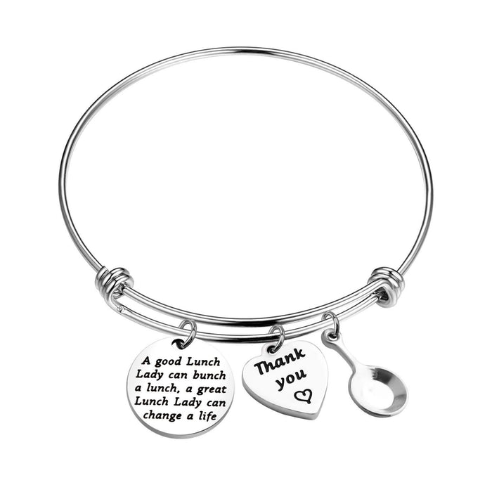 Wholesale Circular hanging tag bracelet, stainless steel heart engraved lettering pendant, round adjustable steel pearl pendant bracelet
