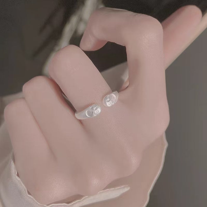 Wholesale  Cat Claw Ring Opening Ring Stamping Ring