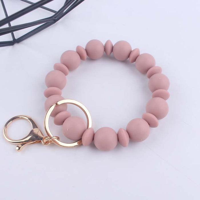 Wholesale silicone beads spacer beads bracelet beaded wrist keychain pendant